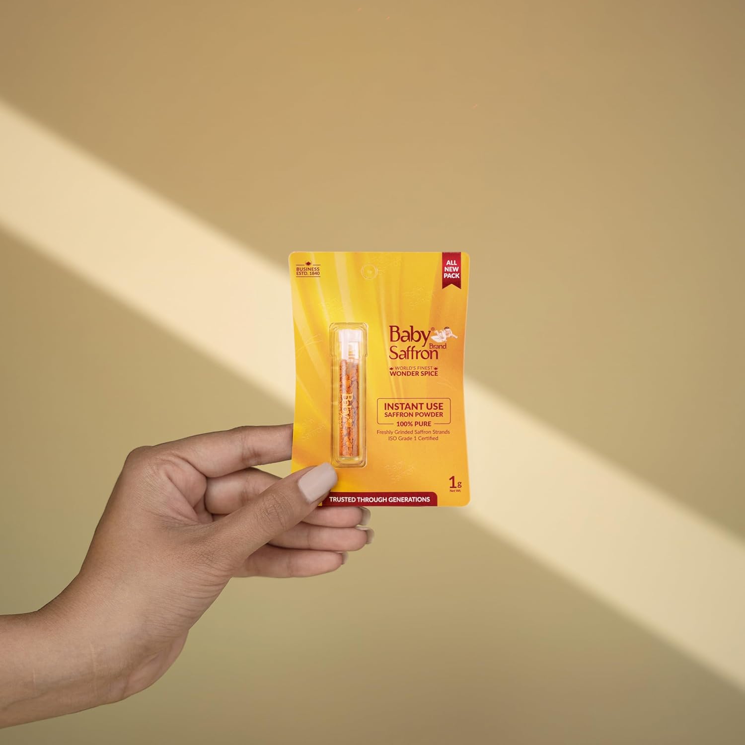 Baby Brand Saffron/Kesar/Kumkuma Puvvu Powder 1GM,